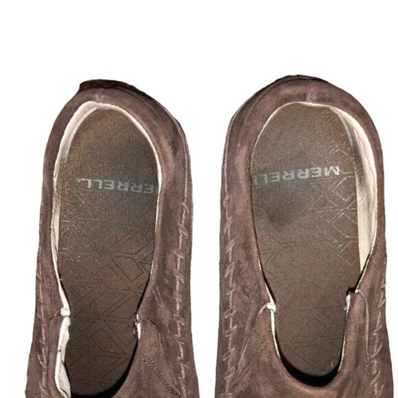 Merrell Wild Senna Brown Suede Slip-On Shoes Womens 8.5 Moccasin Style - Picture 5 of 12